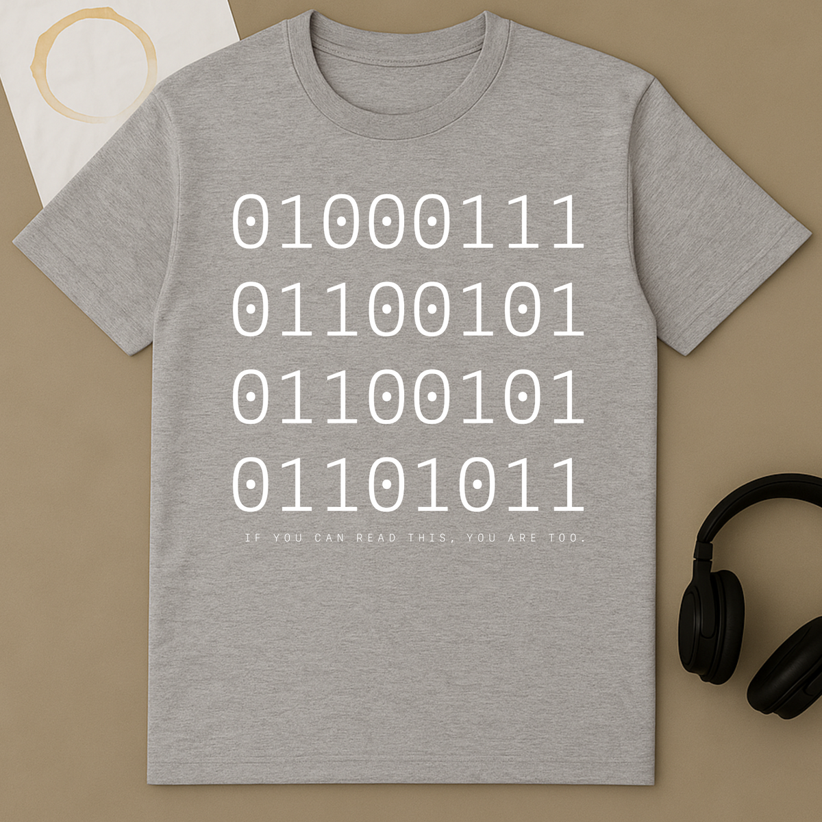 Binary Code – Computer Science T-Shirt – additional product view 2