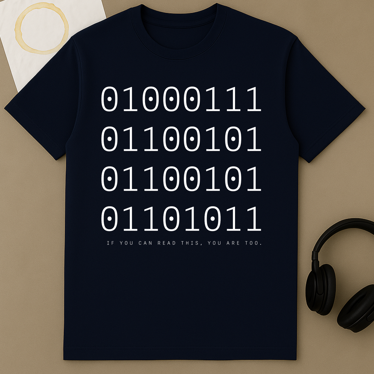 Binary Code – Computer Science T-Shirt – additional product view 3