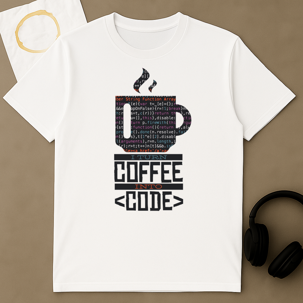 I Turn Coffee Into Code – Programmer T-Shirt – product image