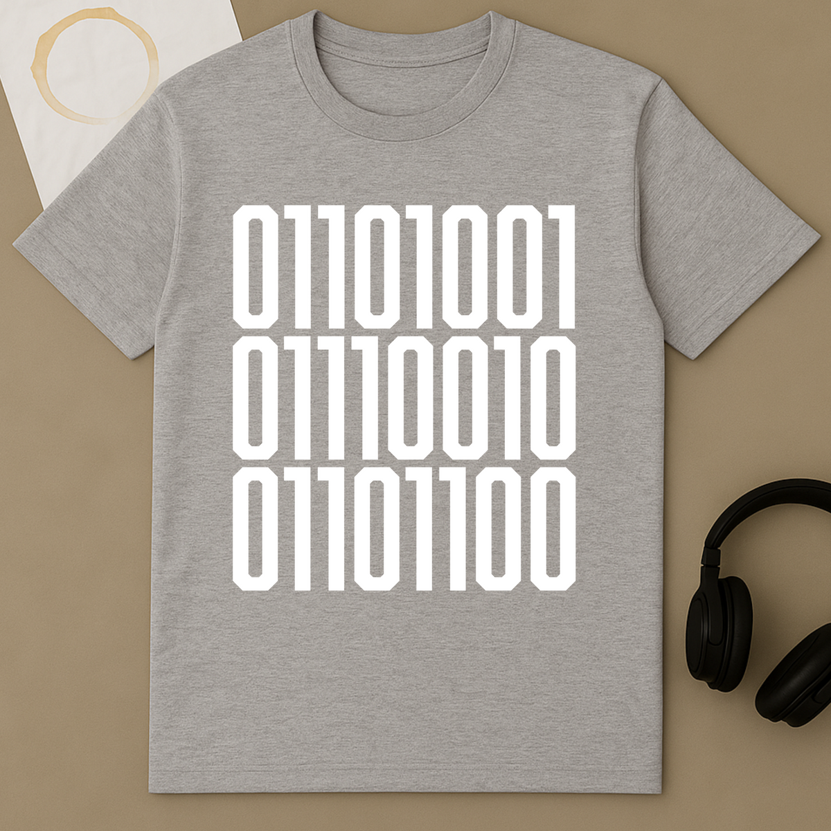 DAD Binary Code – Programmer T-Shirt – additional product view 2