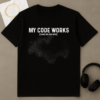 My Code Works – I Have No Idea Why T-Shirt – product image