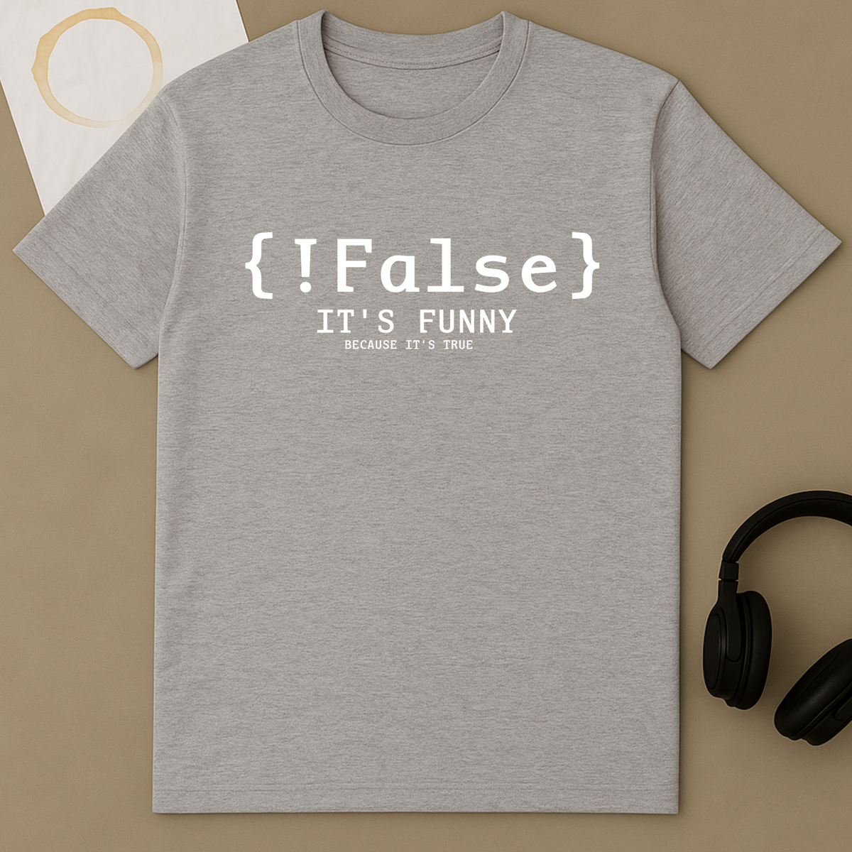 !False – Boolean Logic T-Shirt – additional product view 2