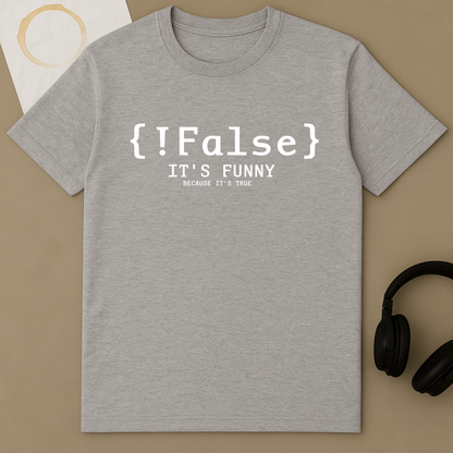 !False – Boolean Logic T-Shirt – additional product view 2